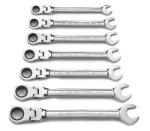 GearWrench 7pc. Metric Flex Head Combination Ratcheting Wrench Set