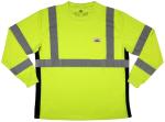 MCR Safety Class 3 Lime Birdseye Mesh Long Sleeve T-Shirt