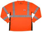 MCR Safety Class 3 Orange Birdseye Mesh Long Sleeve T-Shirt