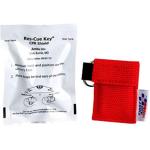 Res-Cue Key CPR Face Shield w/ 1-Way Valve & Red Nylon Pouch