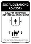 SOCIAL DISTANCING ADVISORY SIGN (ELEVATORS)