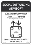 SOCIAL DISTANCING ADVISORY SIGN (ELEVATOR LIMIT __ )