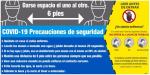 COVID-19 SAFETY PRECAUTIONS, LG FORMAT SIGN, SPANISH