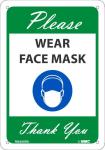 PLEASE WEAR FACE MASK THANK YOU, GREEN