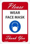 PLEASE WEAR FACE MASK THANK YOU, RED
