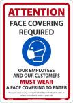 FACE COVERING REQUIRED, EMPLOYEES/CUSTOMERS