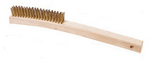 Magnolia Brush 14" Tempered Brass Curved Handle Scratch Wire Brush