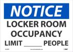 NOTICE LOCKER ROOM OCCUPANCY LIMIT ___ PEOPLE