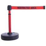 Banner Stakes Plus Barrier Set With Red "Restricted Area" Banner
