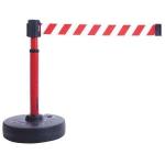 Banner Stakes Plus Barrier Set With Red/White Diagonal Striped Banner