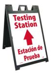 TESTING STATION SIDEWALK STAND/SIGN, STRAIGHT