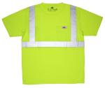 MCR Safety Class 2 Lime Short Sleeve Jersey Fabric T-Shirt