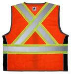 MCR Safety Economy CSA Z96 & ANSI Class 2 Compliant Orange Mesh Safety Vest
