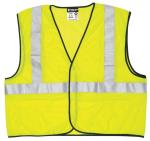 MCR Safety Economy Class 2 ANSI Lime Solid Hook & Loop Safety Vest
