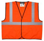 MCR Safety Economy Class 2 ANSI Orange Solid Hook & Loop Safety Vest
