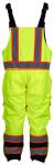 MCR Safety ANSI Class E Lime Insulated Rip Stop Polyester Baggage Handling Bib Pants