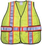 MCR Safety Class 2 Adjustable ANSI Lime Mesh Hook & Loop Safety Vest