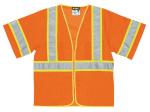 MCR Safety Class 3 ANSI Orange Polyester/Mesh Safety Vest