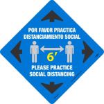 PRACTICE SOCIAL DISTANCING, BLUE, ENG/ESP