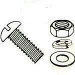 Slotted Round Head with Nuts, Flat & Lock Washer Steel Zinc Plated Machine Screw Kit