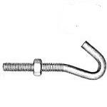 Stainless Steel Screw Hooks Machine Thread with Nut 8/32 X 1-5/8"