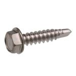 Unslotted Indented Hex Head #3 Zinc Plated Self Drilling Screw