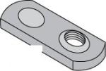 Offset Hole Single Projection Style Plain Finish Steel Tab Weld Nuts