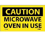 CAUTION MICROWAVE OVEN IN USE LABEL