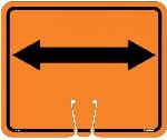 SAFETY CONE DOUBLE ARROW SIGN