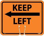 SAFETY CONE KEEP LEFT SIGN