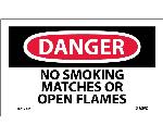 DANGER NO SMOKING MATCHES OR OPEN FLAMES LABEL