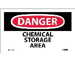 DANGER CHEMICAL STORAGE AREA LABEL