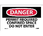 DANGER PERMIT REQUIRED CONFINED SPACE DO NOT ENTER LABEL