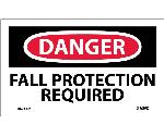 DANGER FALL PROTECTION REQUIRED LABEL
