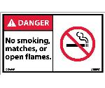 DANGER NO SMOKING MATCHES OR OPEN FLAMES LABEL