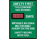 SAFETY FIRST THIS COMPANY HAS WORKED     DAYS SCOREBOARD