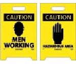 CAUTION MEN WORKING DOUBLE-SIDED FLOOR SIGN