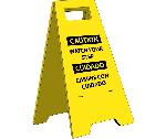 CAUTION WATCH YOUR STEP - BILINGUAL HEAVY DUTY FLOOR STAND