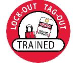 LOCK-OUT TAG-OUT TRAINED HARD HAT EMBLEM