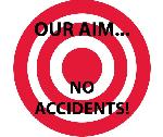 OUR AIM NO ACCIDENTS HARD HAT EMBLEM