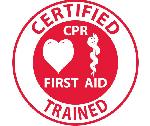 CERTIFIED CPR FIRST AID TRAINED LABEL