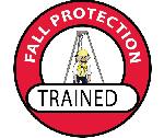 FALL PROTECTION TRAINED HARD HAT EMBLEM
