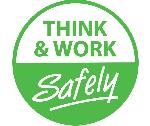 THINK & WORK SAFELY HARD HAT EMBLEM
