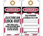 DANGER ELECTRICIAN LOCK-OUT TAG