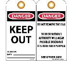 DANGER KEEP OUT TAG