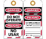 DANGER DO NOT OPERATE BILINGUAL TAG