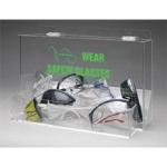 Large-Capacity Eyewear Dispenser w/ "WEAR SAFETY GLASSES" Legend