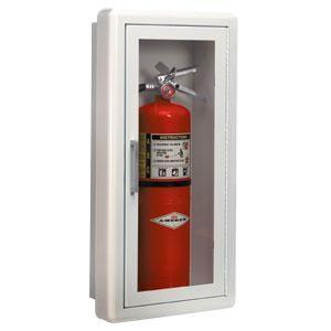 Ambassador Extinguisher Cabinet, Semi-Recessed (3), 24H x 10 1/2W x 5 1/2D