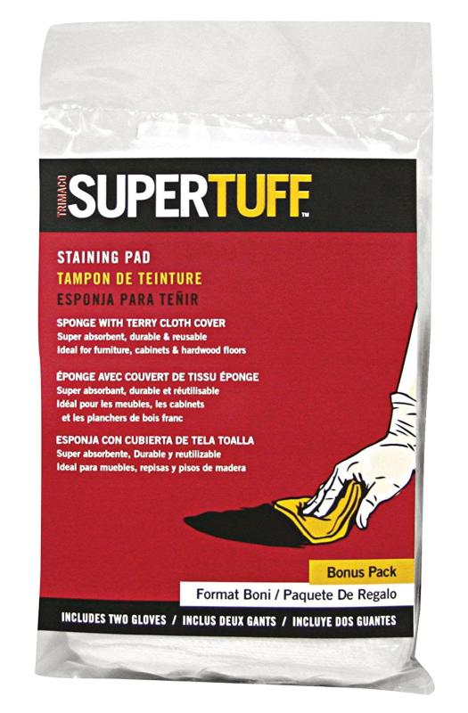 SUPERTUFF™ TERRYCLOTH & SPONGE STAINING PAD WITH GLOVES