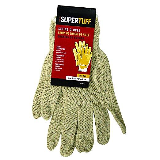 LARGE TOP QUALITY NATURAL COLORED STRING GLOVES